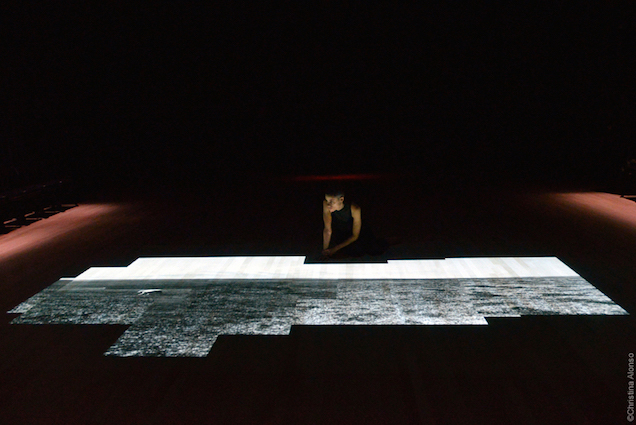 projection for 'Féral', performance by Ingrid Vallus